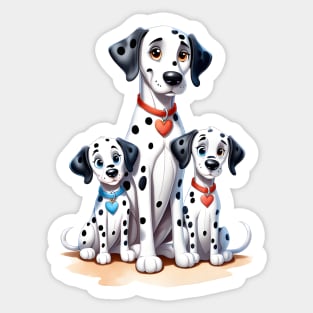 Three cute Dalmatians Sticker